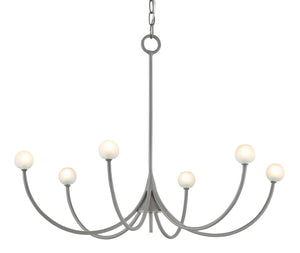 Currey and Company - 9000-0637 - Six Light Chandelier - Carew - Hiroshi Gray