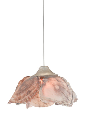 Currey and Company - 9000-0674 - One Light Pendant - Catrice - Natural Shell/Contemporary Silver Leaf