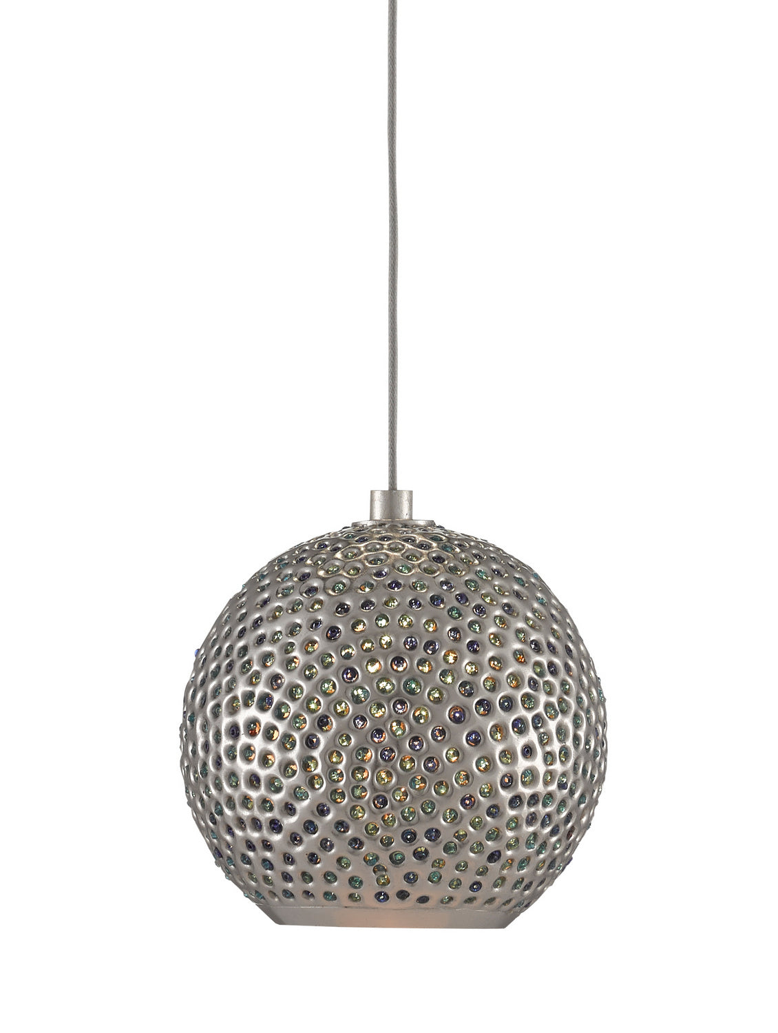 Currey and Company - 9000-0681 - One Light Pendant - Giro - Blue/Nickel