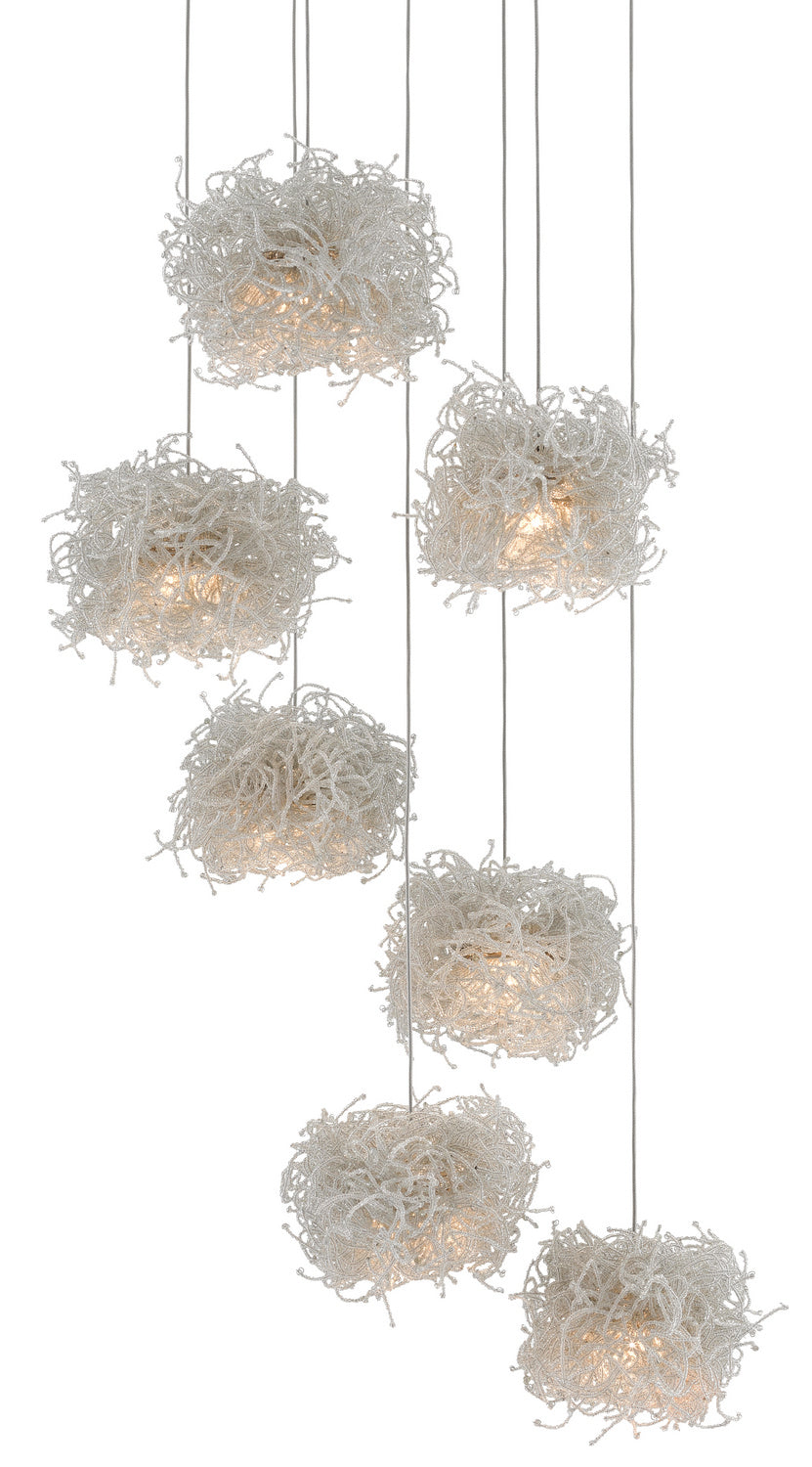 Currey and Company - 9000-0697 - Seven Light Pendant - Birds - Clear