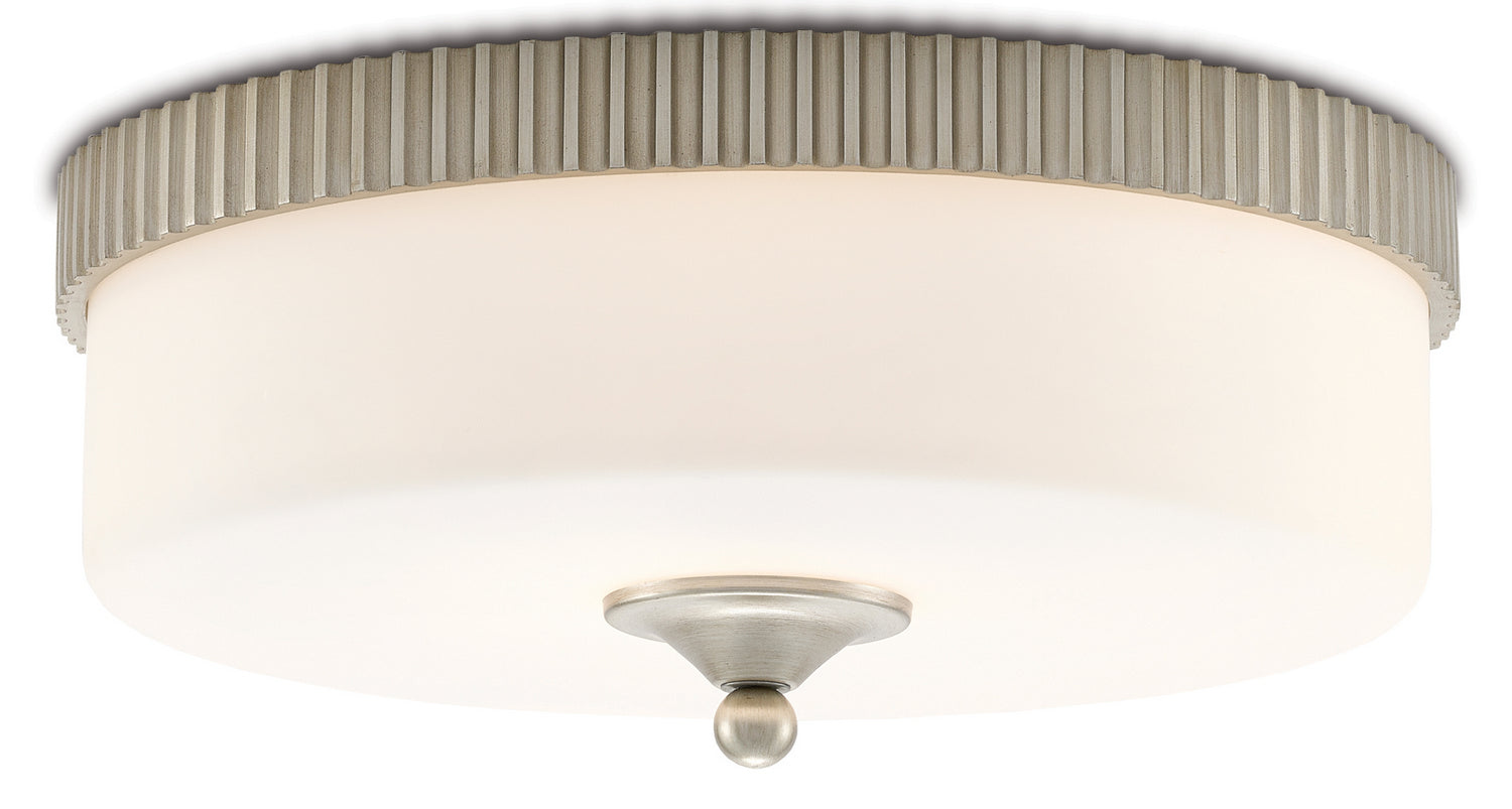 Currey and Company - 9999-0052 - LED Flush Mount - Barry Goralnick - Silver Leaf