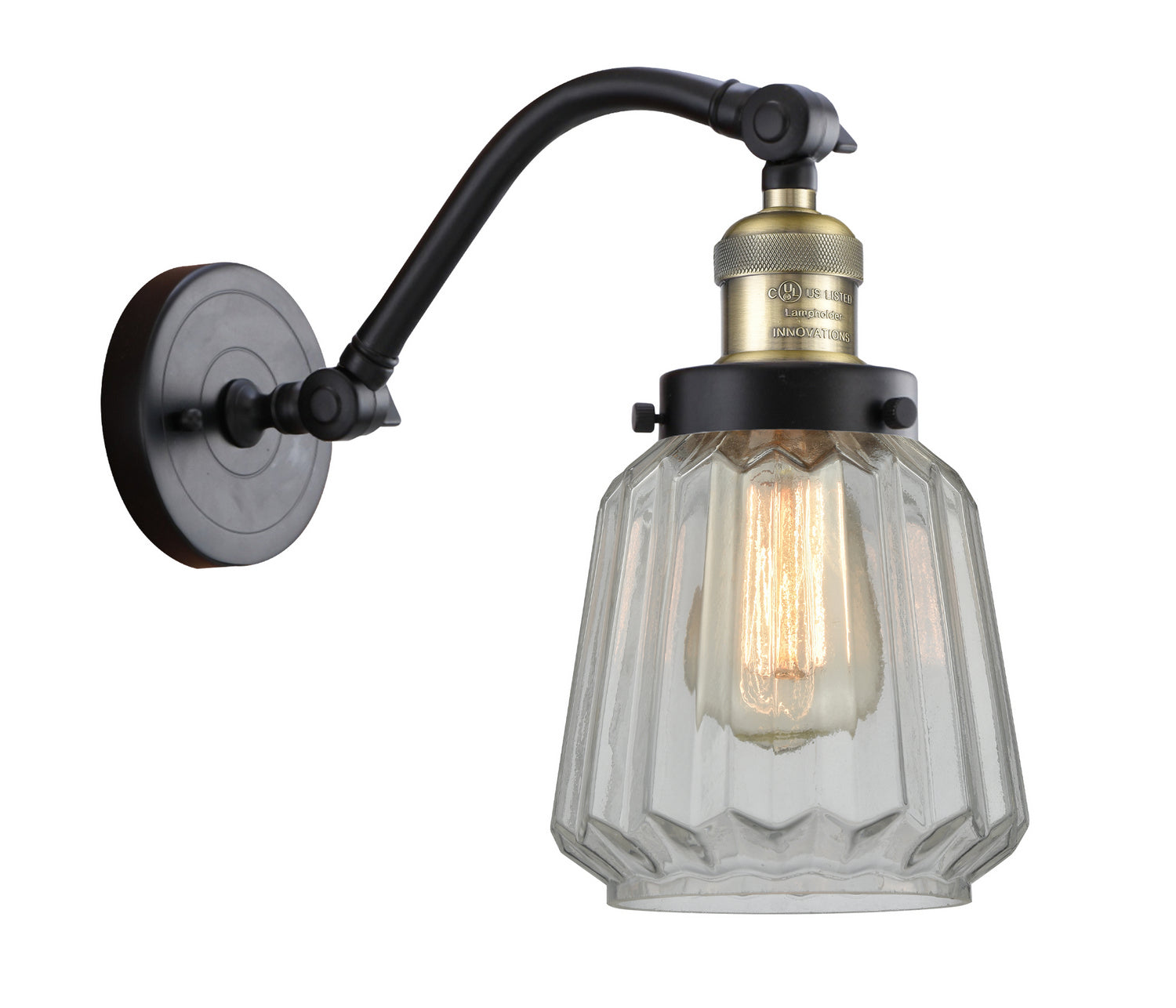 Innovations - 515-1W-BAB-G142 - One Light Wall Sconce - Franklin Restoration - Black Antique Brass