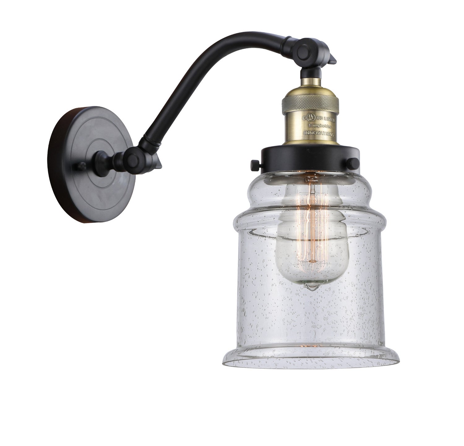 Innovations - 515-1W-BAB-G184 - One Light Wall Sconce - Franklin Restoration - Black Antique Brass