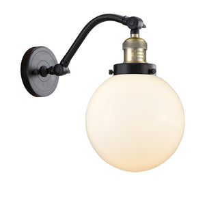 Innovations - 515-1W-BAB-G201-8 - One Light Wall Sconce - Franklin Restoration - Black Antique Brass