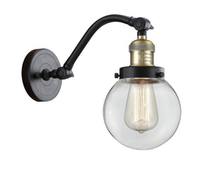 Innovations - 515-1W-BAB-G202-6 - One Light Wall Sconce - Franklin Restoration - Black Antique Brass