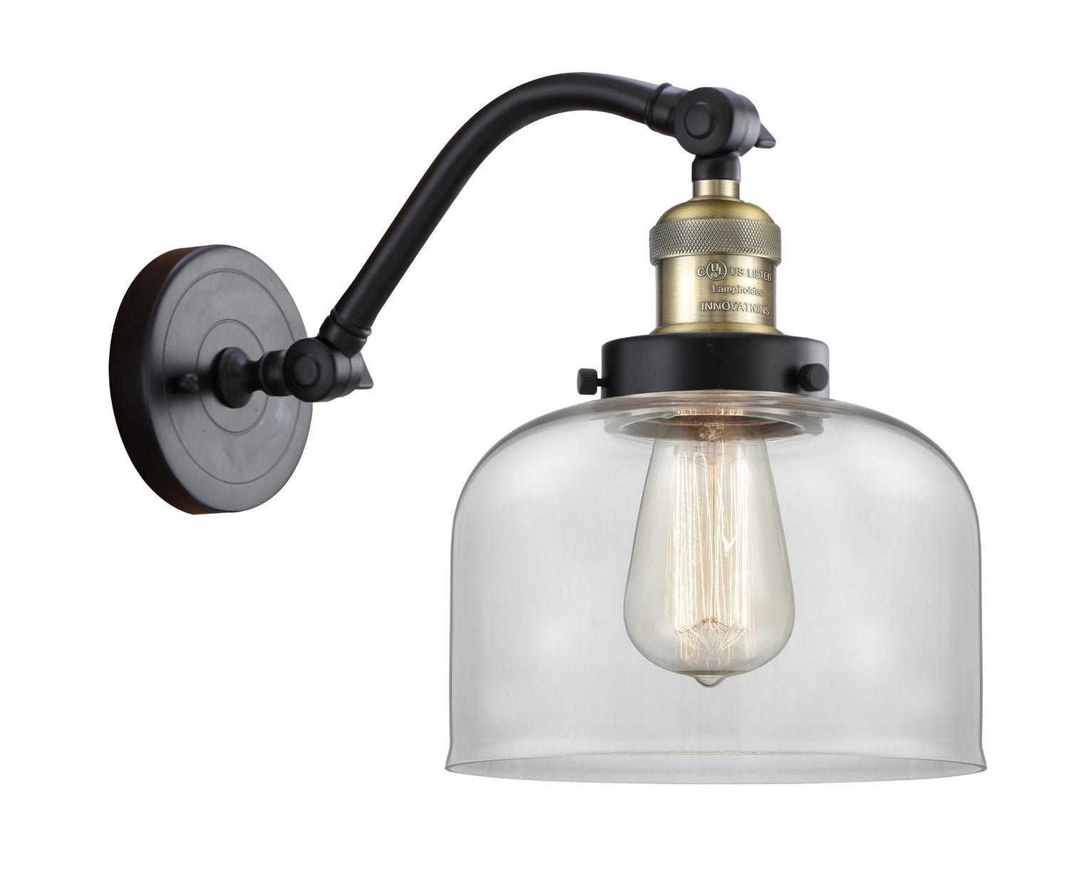 Innovations - 515-1W-BAB-G72 - One Light Wall Sconce - Franklin Restoration - Black Antique Brass