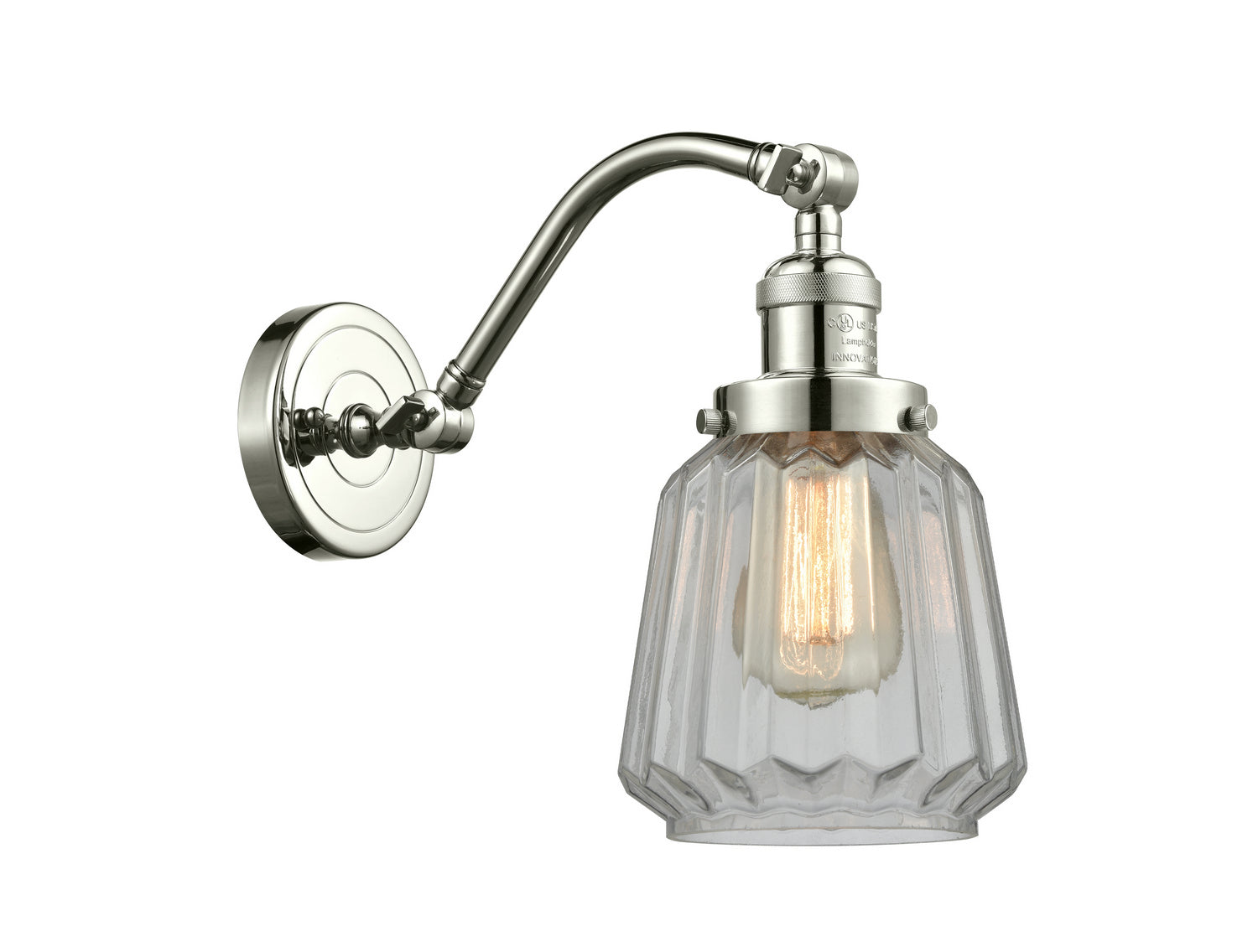 Innovations - 515-1W-PN-G142 - One Light Wall Sconce - Franklin Restoration - Polished Nickel