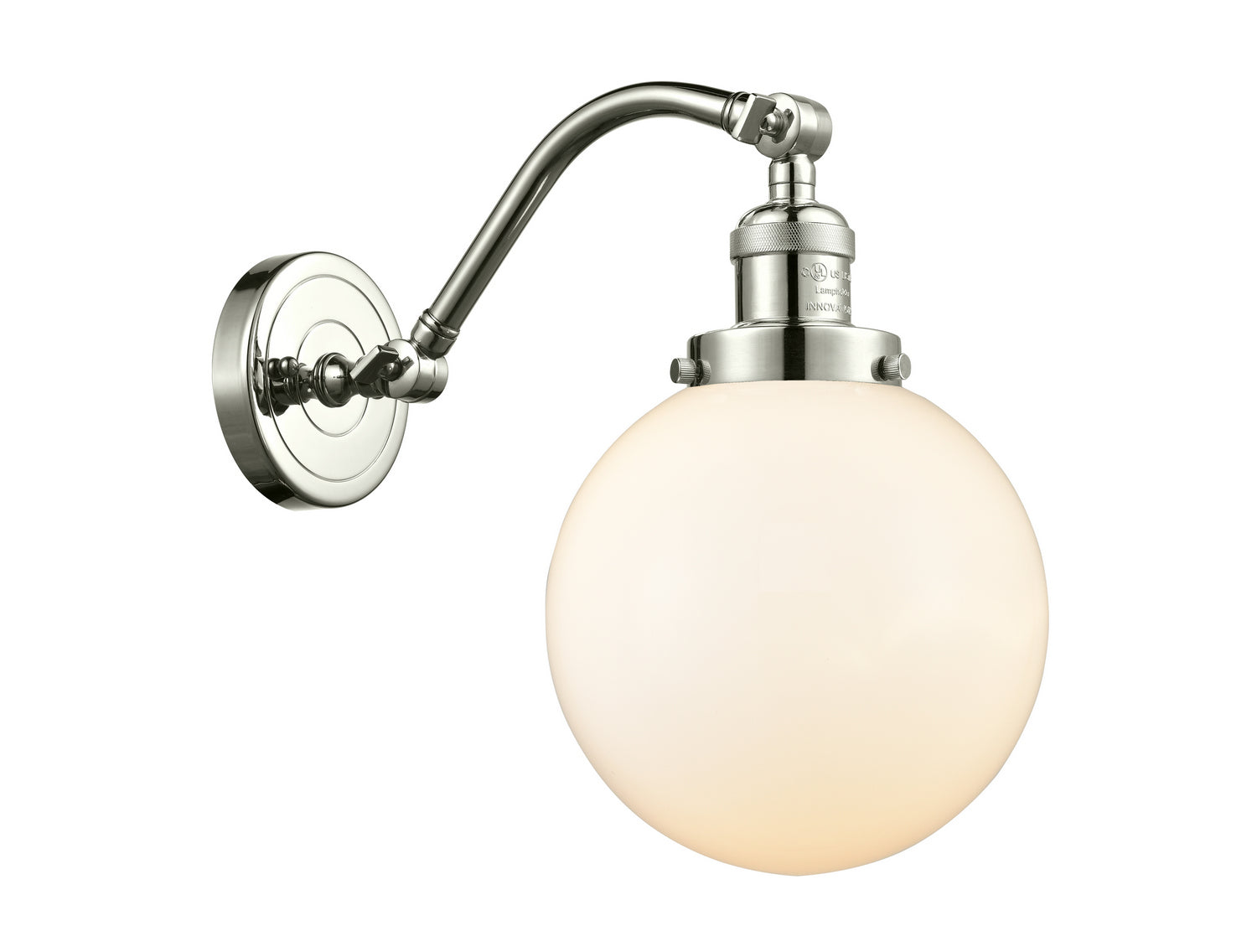 Innovations - 515-1W-PN-G201-8 - One Light Wall Sconce - Franklin Restoration - Polished Nickel