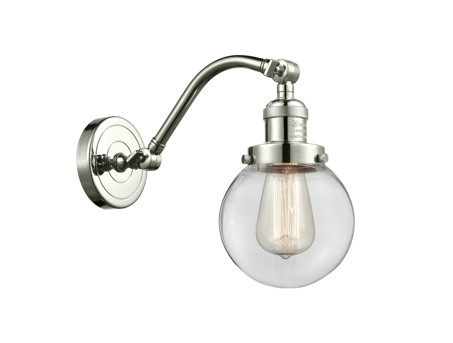 Innovations - 515-1W-PN-G202-6 - One Light Wall Sconce - Franklin Restoration - Polished Nickel