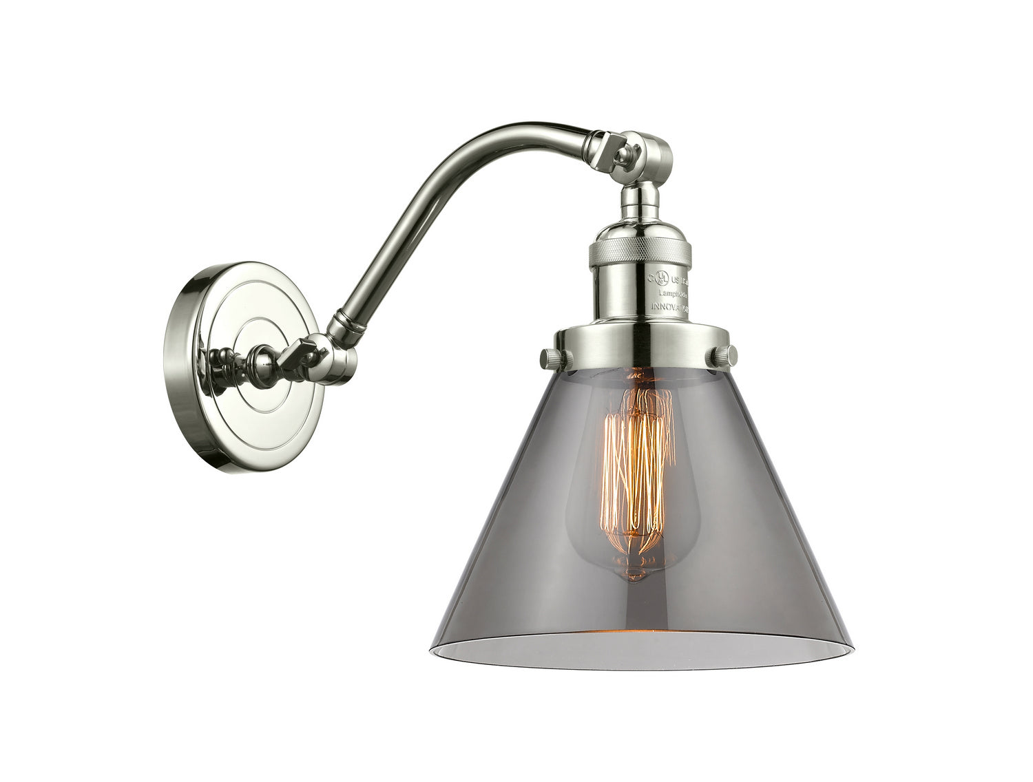 Innovations - 515-1W-PN-G43 - One Light Wall Sconce - Franklin Restoration - Polished Nickel