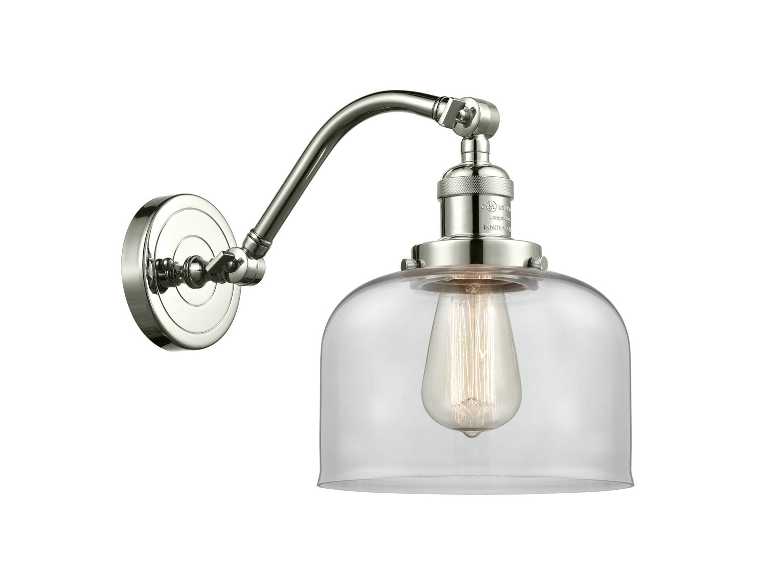 Innovations - 515-1W-PN-G72 - One Light Wall Sconce - Franklin Restoration - Polished Nickel