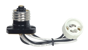 Satco - 80-2368 - E26 Flanged Adapter To Gu10 - Brown