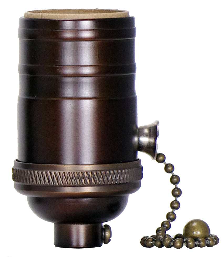 Satco - 80-2445 - On-Off Pull Chain Socket - Dark Antique Brass