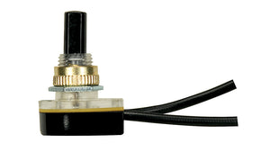 Satco - 80-2468 - On-Off Phenolic Rotary Switch - Brass