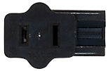 Satco - 80-2516 - Female Slide Plug - Black