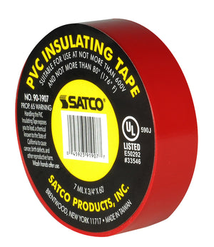 Satco - 90-1907 - Elec Tape 60 Ft. 3/4" - Red