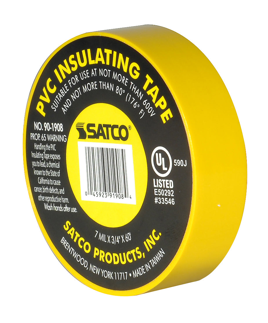 Satco - 90-1908 - Elec Tape 60 Ft. 3/4" - Yellow
