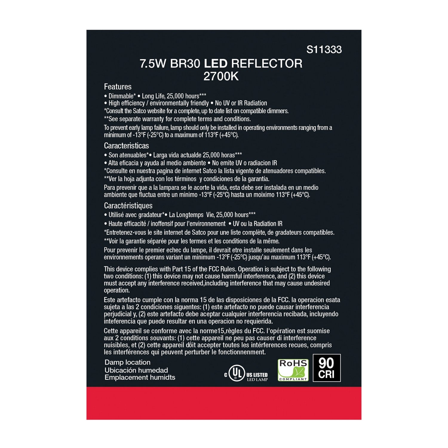 Satco - S11333 - Light Bulb - Gray