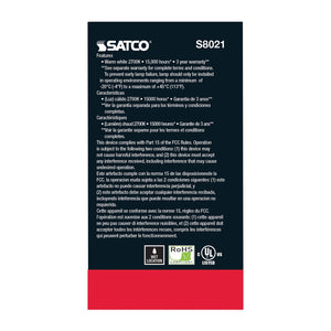 Satco - S8021 - Light Bulb - Clear
