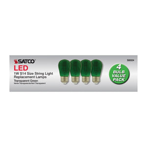 Satco - S8024 - Light Bulb - Transparent Green