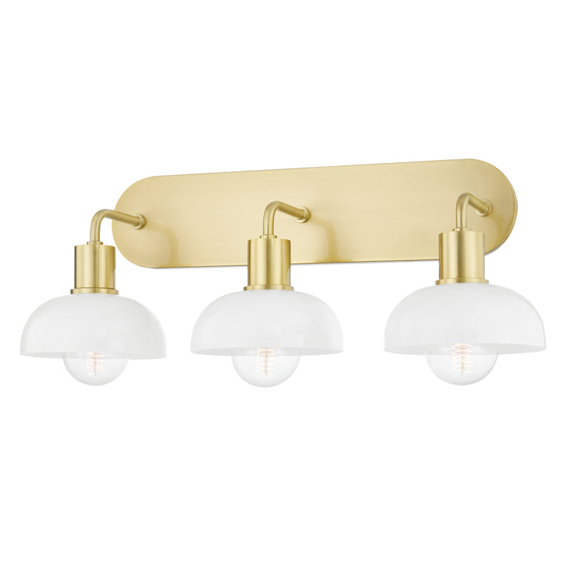 Mitzi - H107303-AGB - Three Light Bath and Vanity - Kyla - Aged Brass