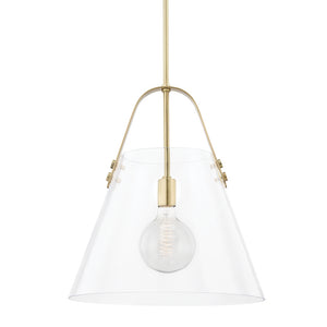 Mitzi - H162701XL-AGB - One Light Pendant - Karin - Aged Brass
