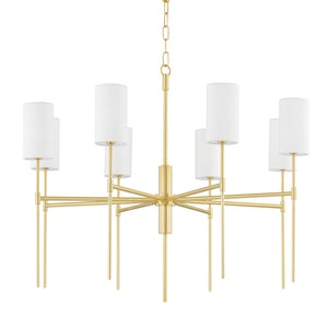 Mitzi - H223808-AGB - Eight Light Chandelier - Olivia - Aged Brass