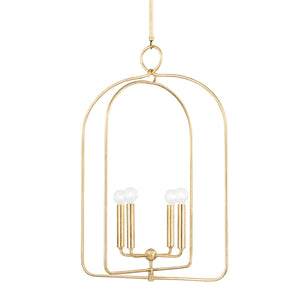 Mitzi - H512701L-GL - Four Light Pendant - Mallory - Gold Leaf