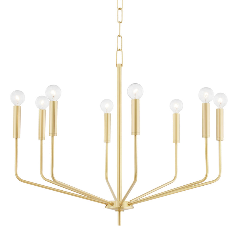 Mitzi - H516808-AGB - Eight Light Chandelier - Bailey - Aged Brass