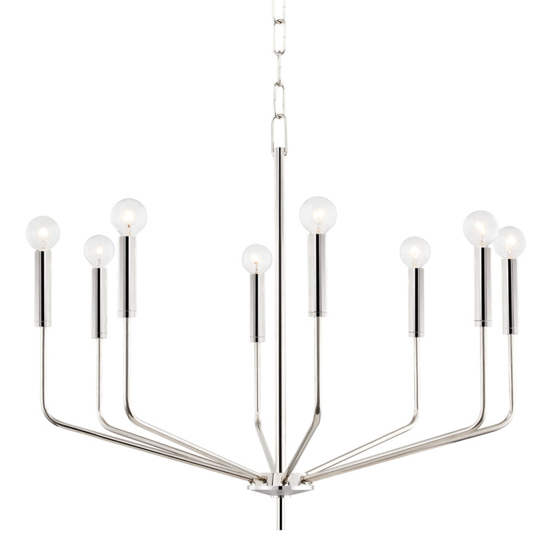 Mitzi - H516808-PN - Eight Light Chandelier - Bailey - Polished Nickel