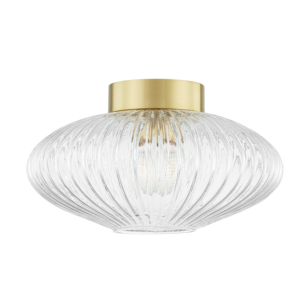 Mitzi - H537501-AGB - One Light Flush Mount - Reba - Aged Brass