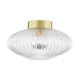 Mitzi - H537501-AGB - One Light Flush Mount - Reba - Aged Brass