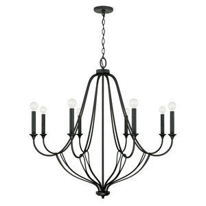 Capital Lighting - 441681BI - Eight Light Chandelier - Bentley - Black Iron
