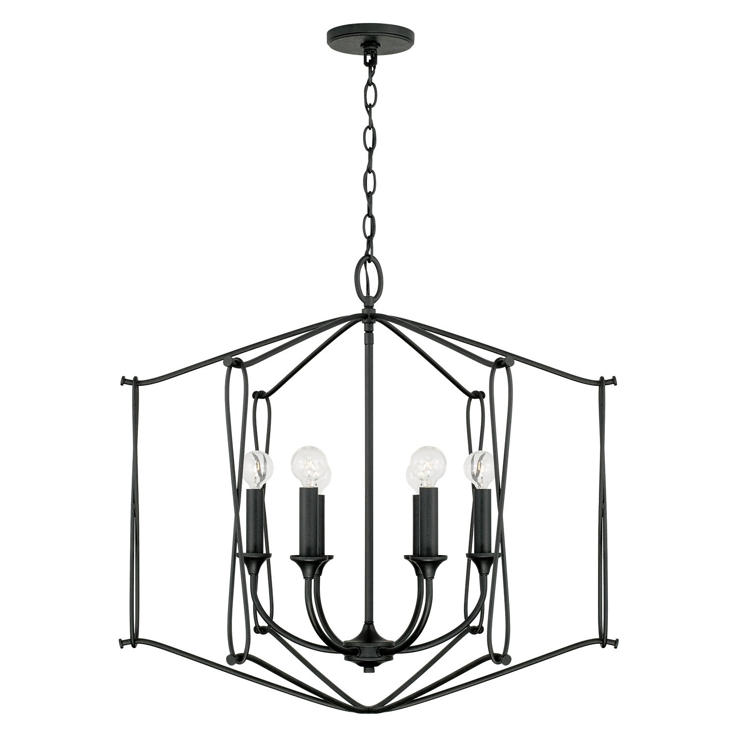 Capital Lighting - 541661BI - Six Light Foyer - Bentley - Black Iron