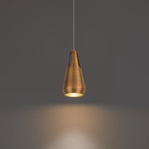 Modern Forms - PD-66110-AB - LED Mini Pendant - Ingot - Aged Brass