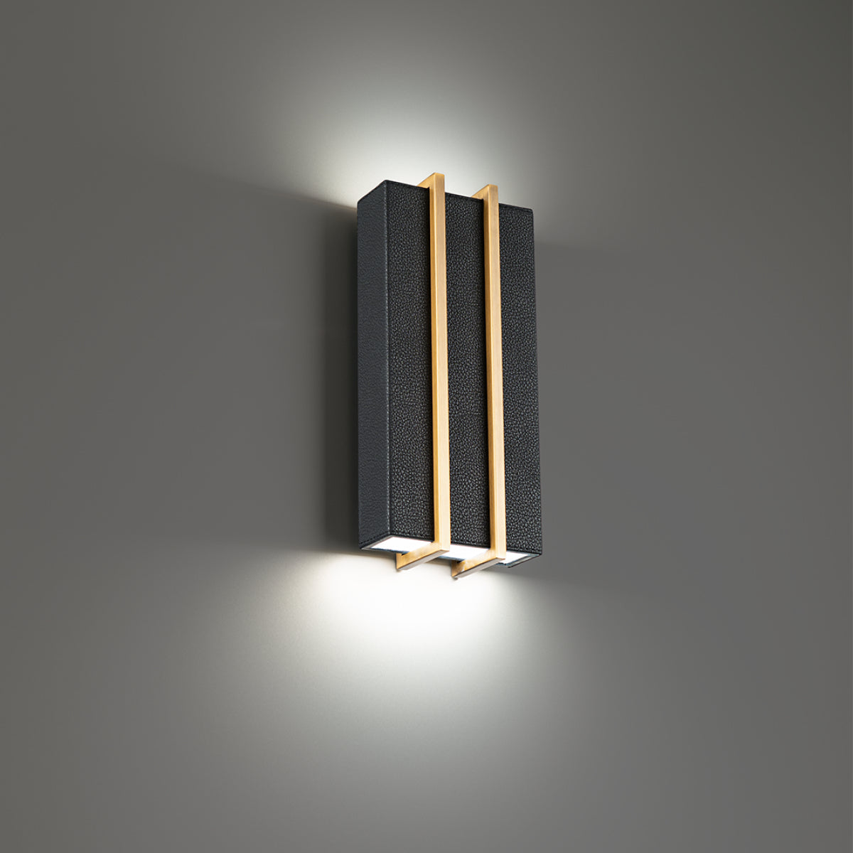 Modern Forms - WS-36112-BK/AB - LED Wall Sconce - Poet - Black & Aged Brass