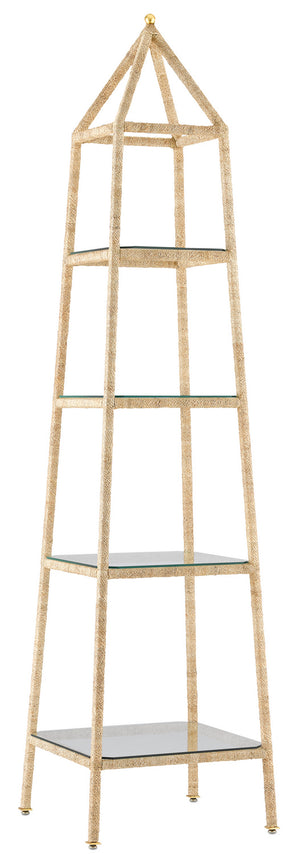 Currey and Company - 3000-0181 - Etagere - Narra - Natural/Contemporary Gold Leaf