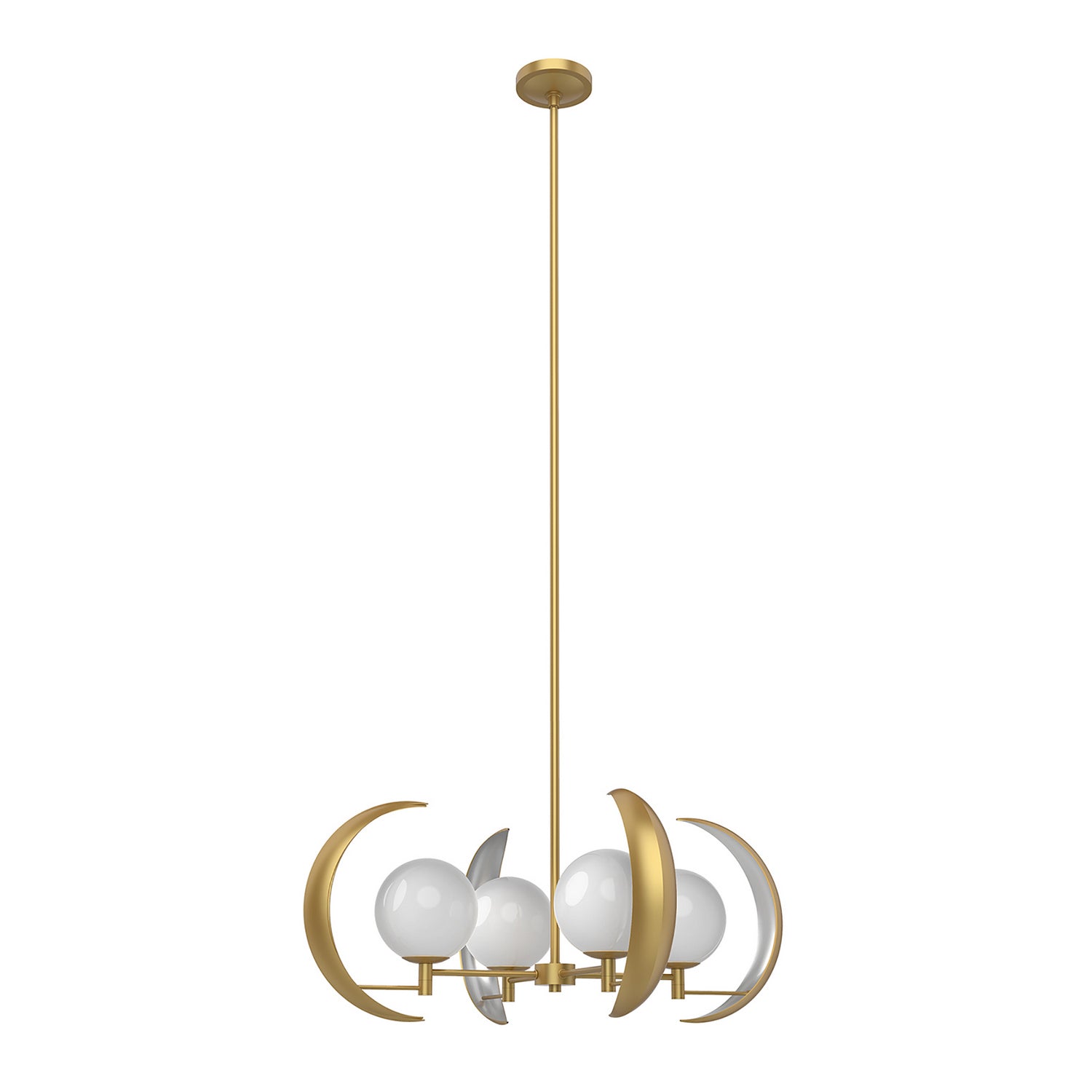 Alora - CH351204VB - Four Light Chandelier - Celeste - Vintage Brass