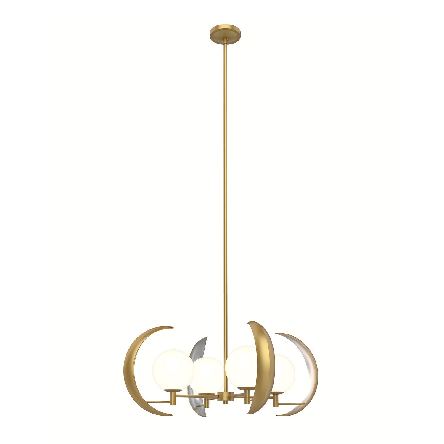 Alora - CH351204VB - Four Light Chandelier - Celeste - Vintage Brass