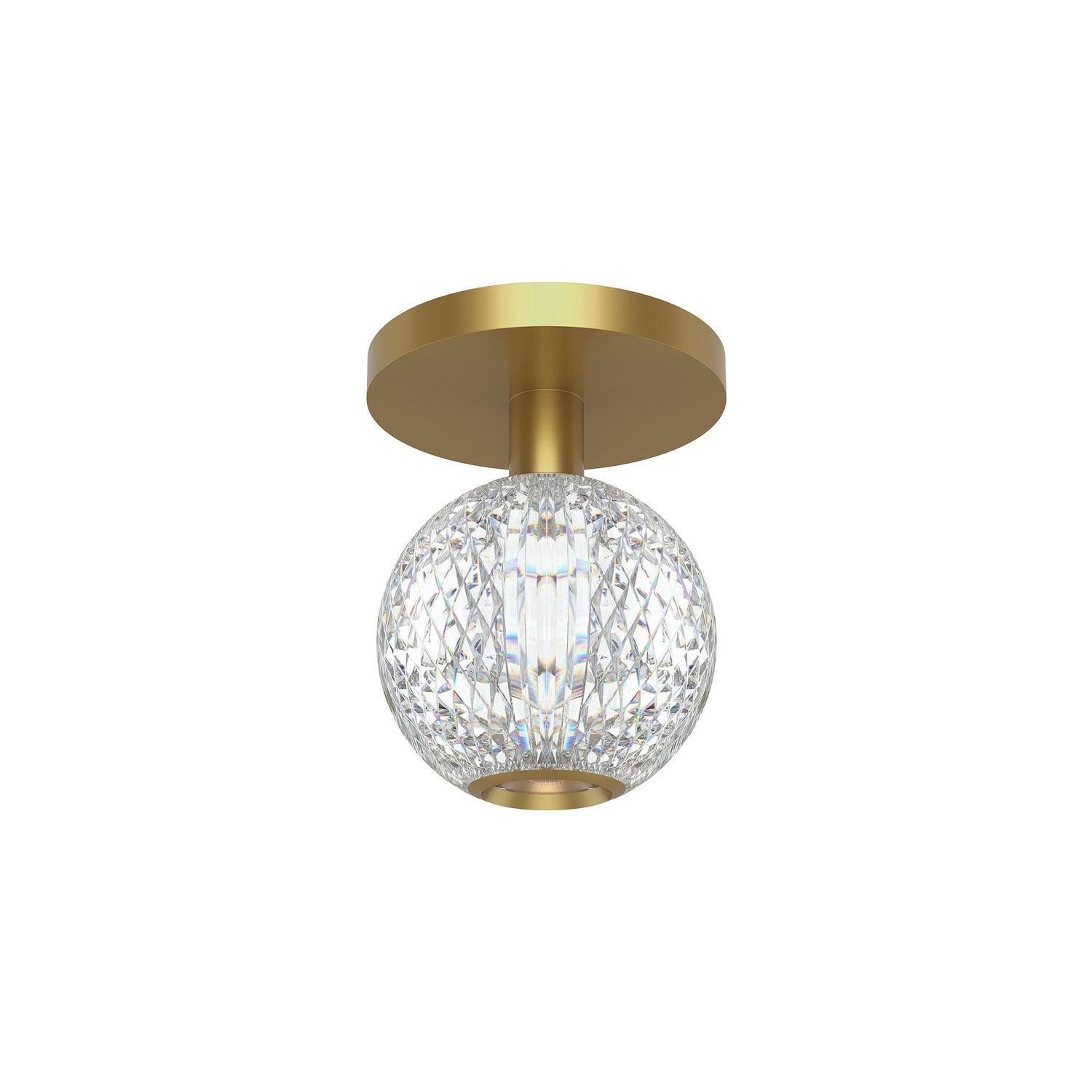 Alora - FM321201NB - LED Flush Mount - Marni - Natural Brass