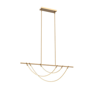 Alora - LP317448VB - LED Island Pendant - Aryas - Vintage Brass