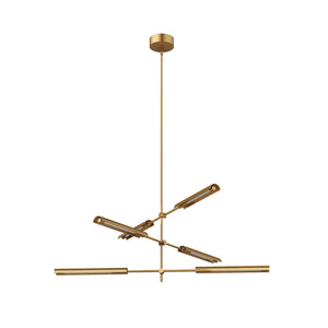 Alora - MP316406VBMS - LED Pendant - Astrid - Metal Shade/Vintage Brass