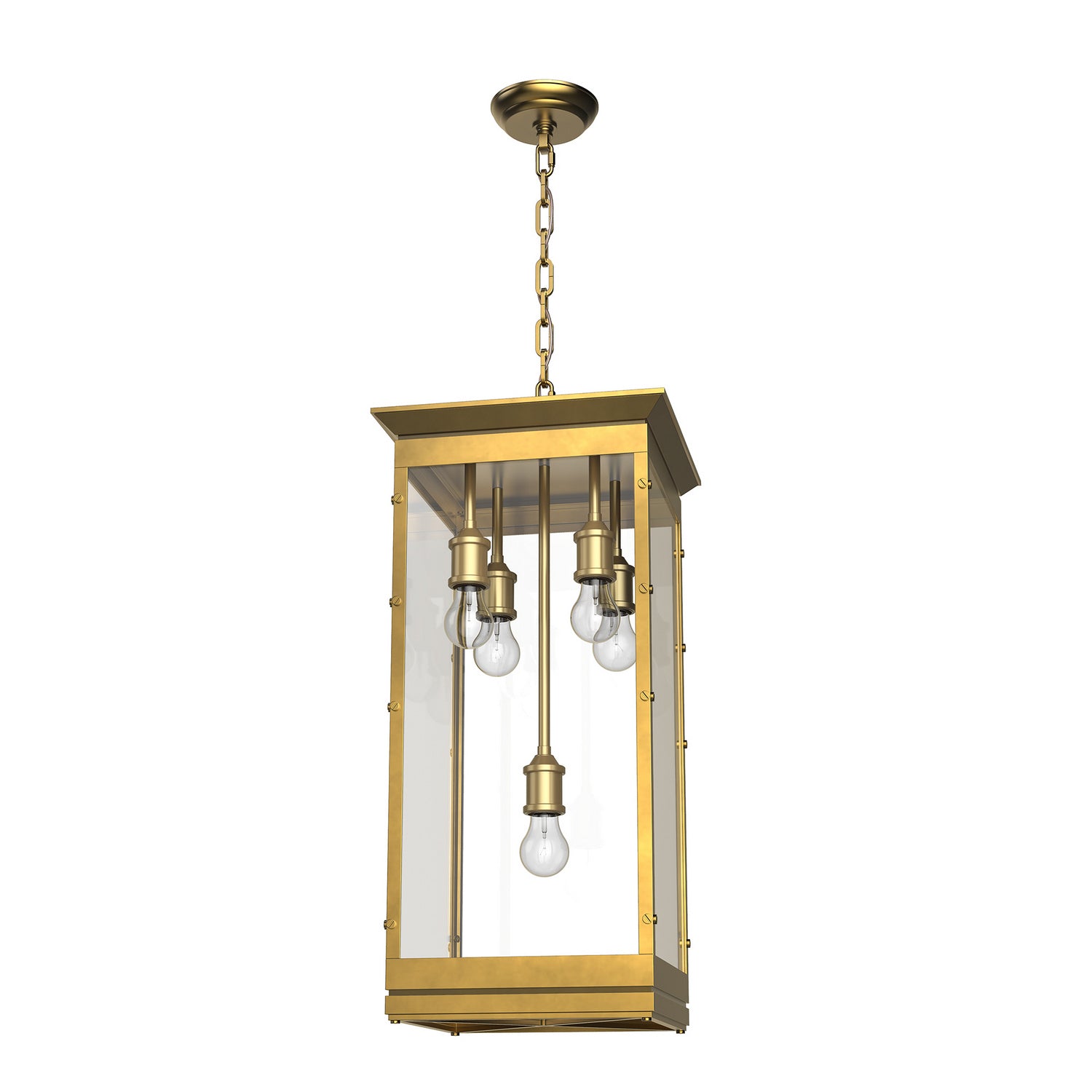 Alora - PD351018VB - Five Light Pendant - Douglas - Vintage Brass