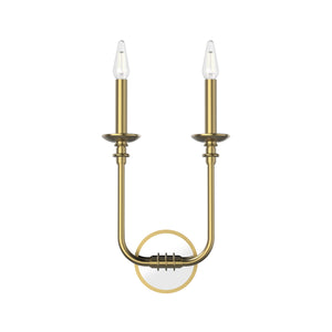 Alora - WV351502VB - Two Light Bathroom Fixture - Peabody - Vintage Brass