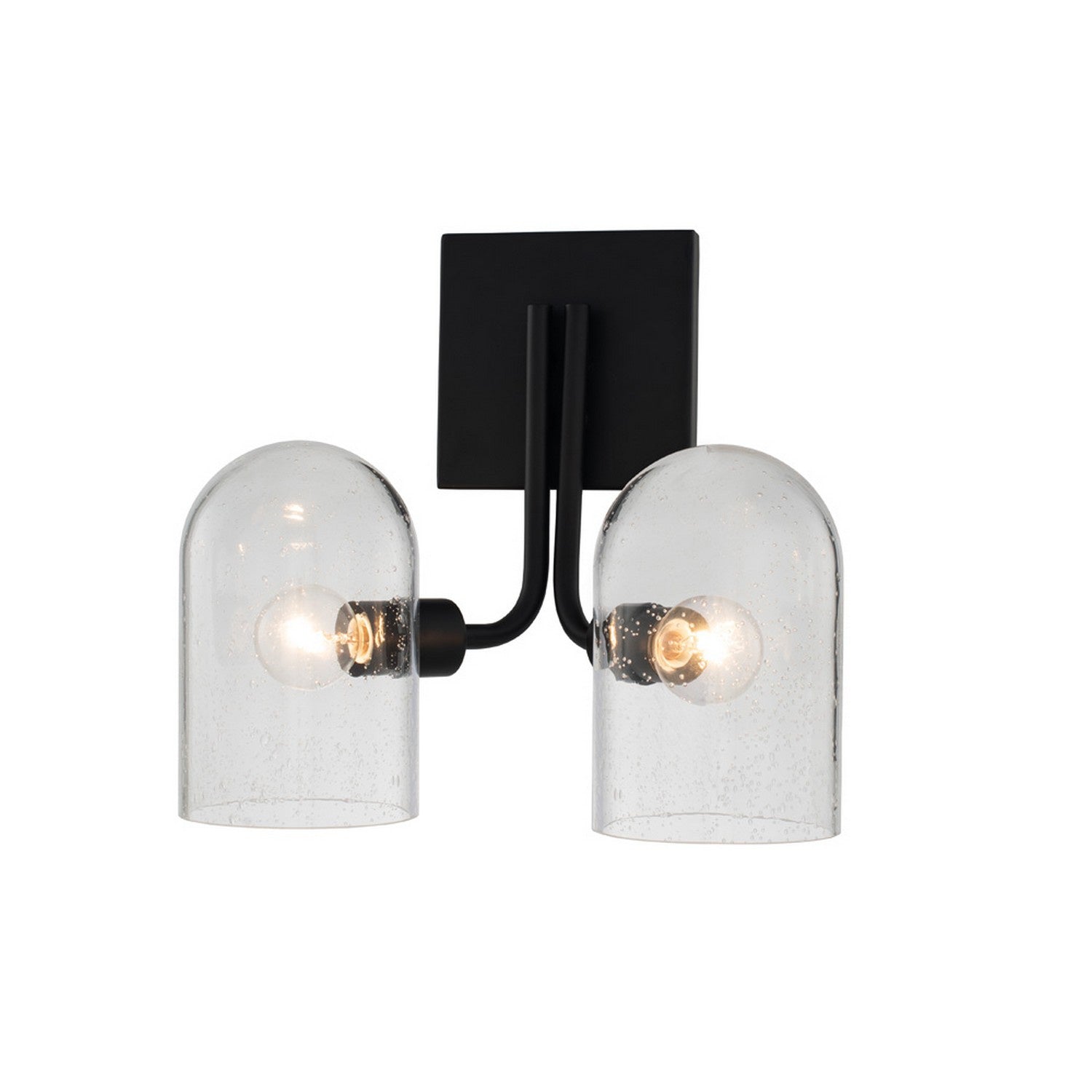 Kalco - 514022MB - Two Light Wall Sconce - Cupola - Matte Black