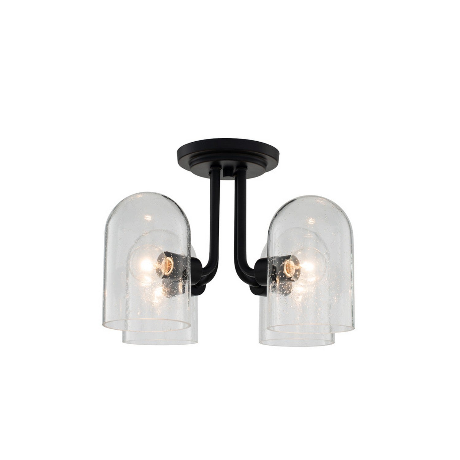 Kalco - 514045MB - Four Light Semi Flush Mount - Cupola - Matte Black