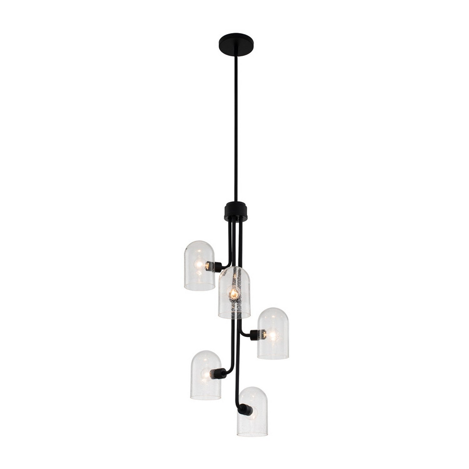 Kalco - 514051MB - Five Light Foyer Pendant - Cupola - Matte Black