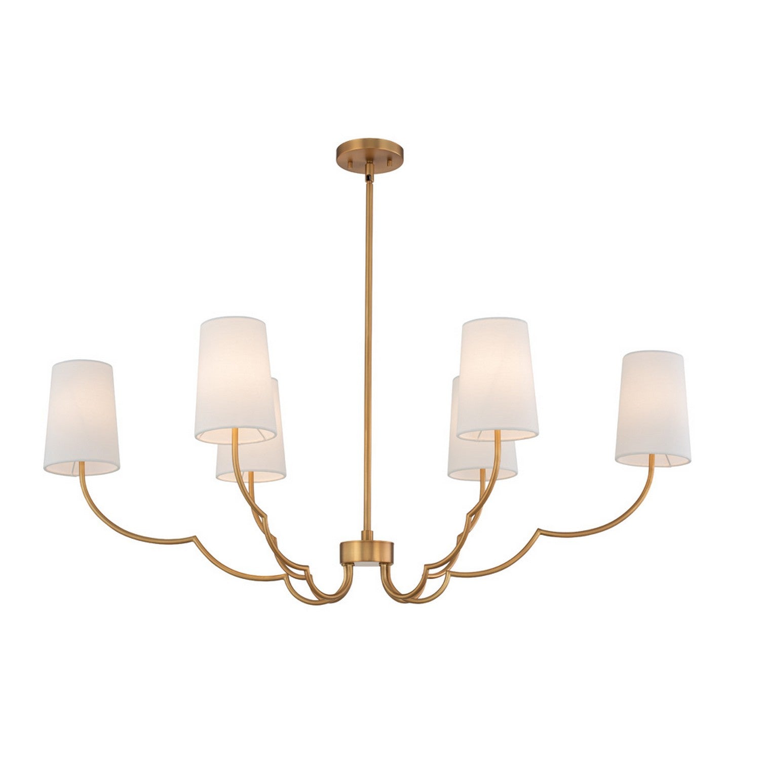 Kalco - 514361NB - Six Light Island Pendant - Sophia - New Brass