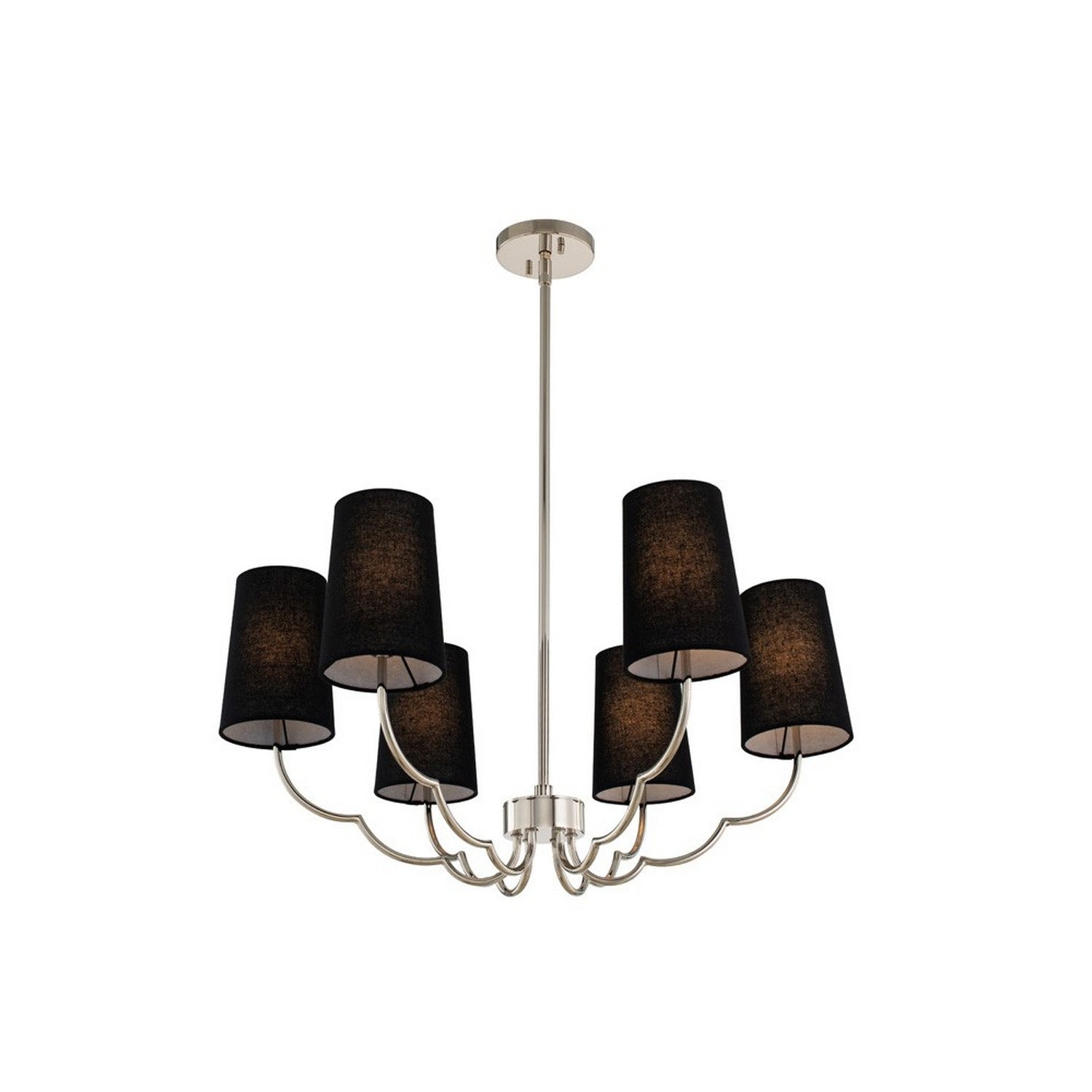 Kalco - 514372PN - Six Light Chandelier - Sophia - Polished Nickel