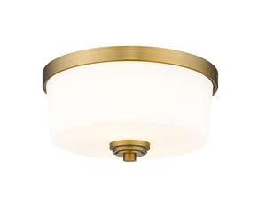 Z-Lite - 220F2-HBR - Two Light Flush Mount - Arlington - Heritage Brass